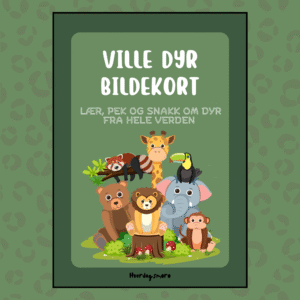Ville dyr bildekort (digitalt)
