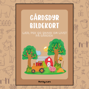 Gårdsdyr bildekort (digitalt)