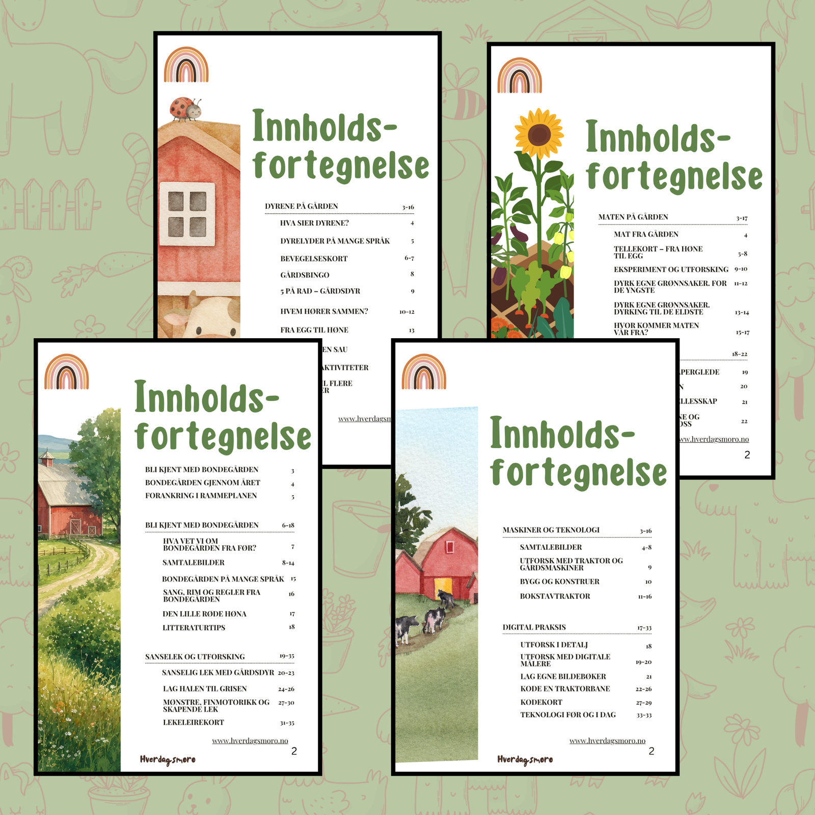 Livet på bondegården - komplett inspirasjonspakke for barnehagen (digital) - Bilde 4